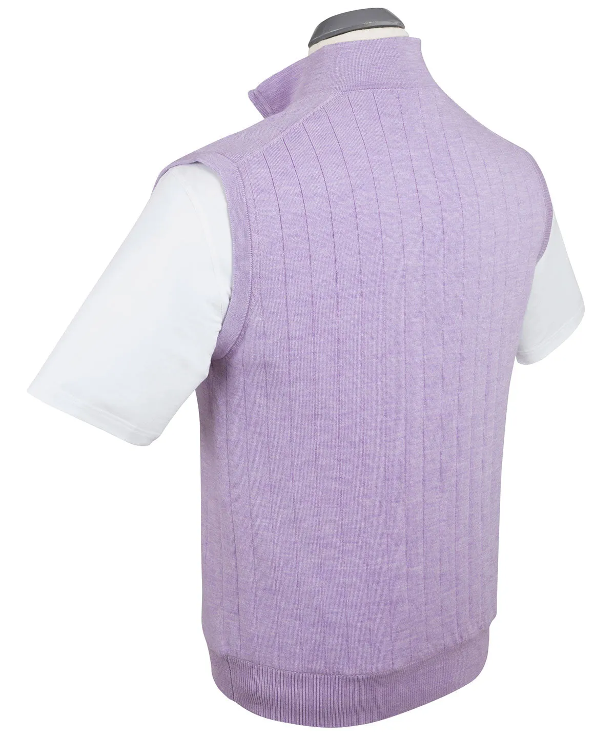 Signature Merino Lined Quarter-Zip Mock Neck Wind Vest