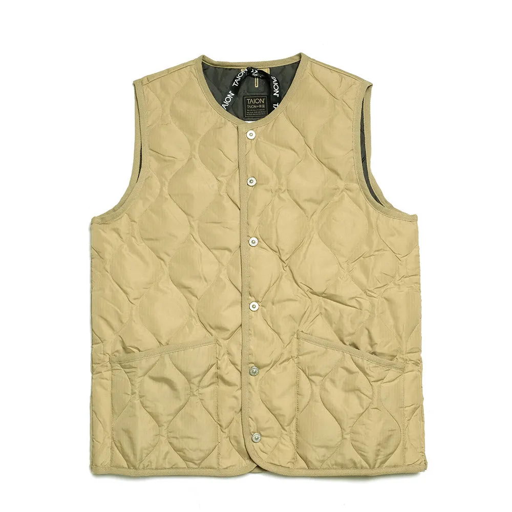 TAION - Military Crew Neck Button Down Vest - TO-004B2ML-1