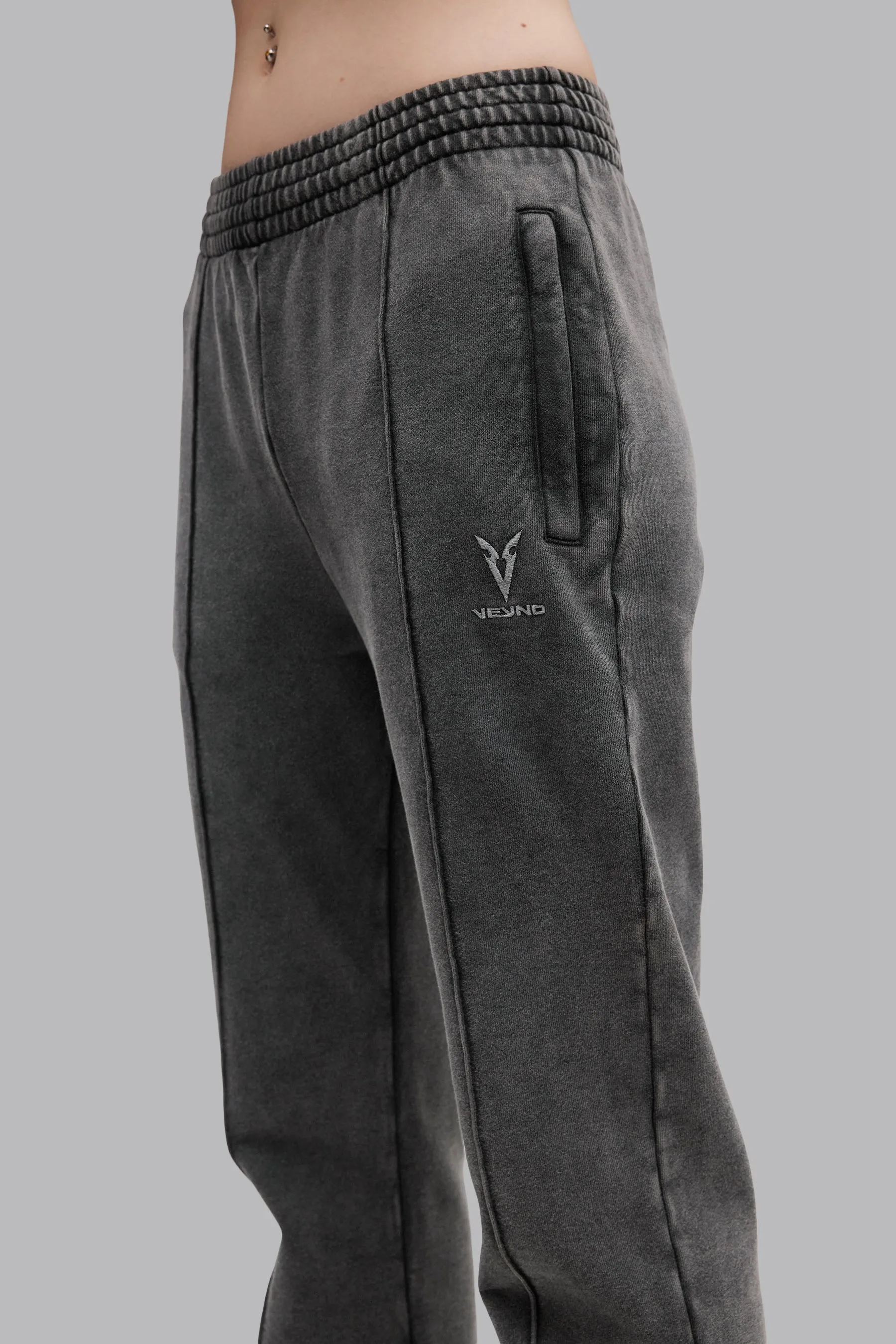 V_LYFE420 FLARED JOGGERS - Gray Vintage