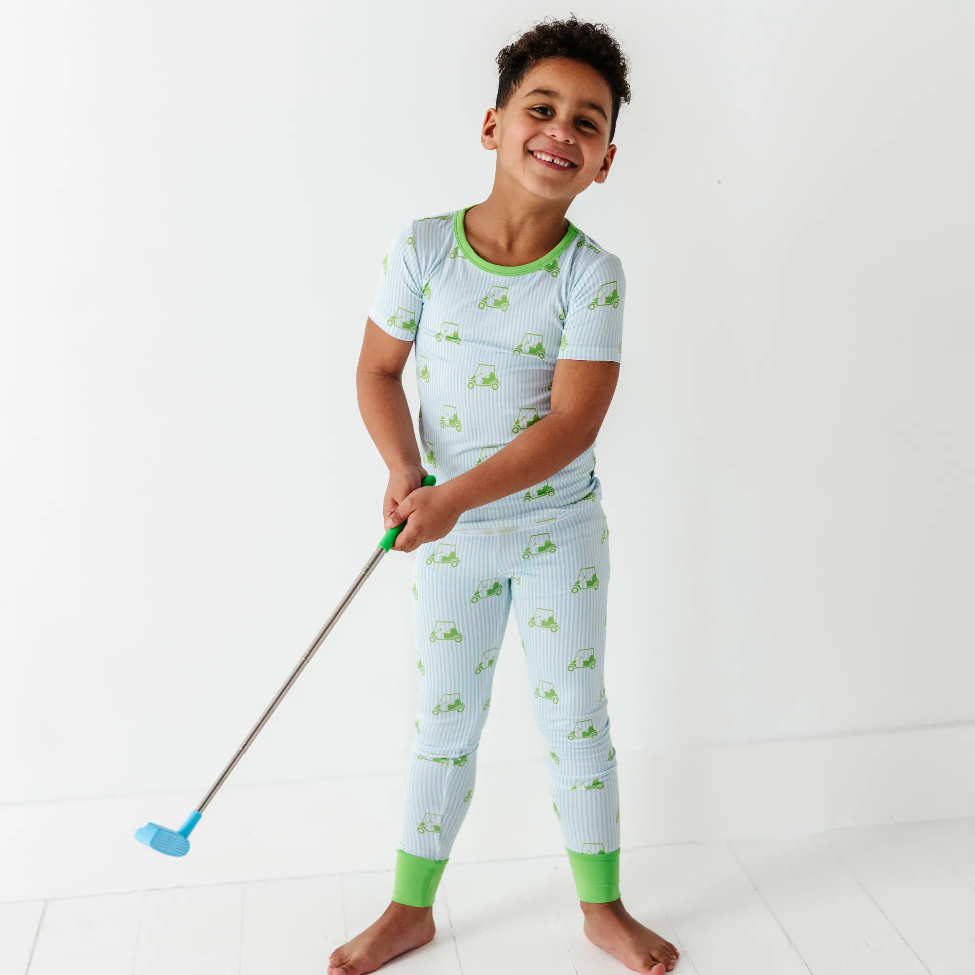 Who's Your Caddy? Blue Golf Toddler/Big Kid Pajamas