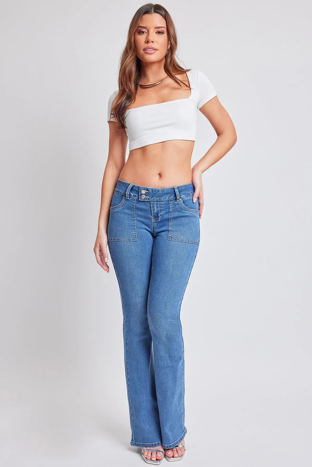 Women's Flare Featuring Flap Back Pocket Jeans