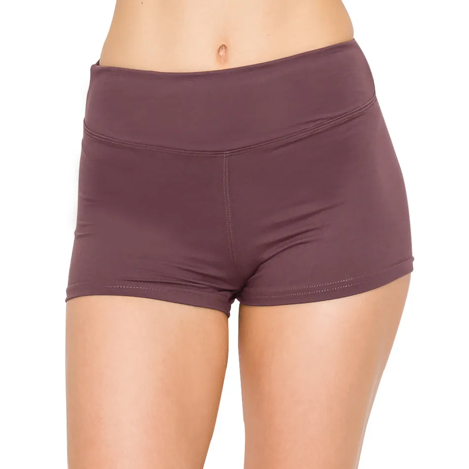 Workout Yoga Shorts - 3 Inch Waistband - Solid Colors *AMAZON BESTSELLER*