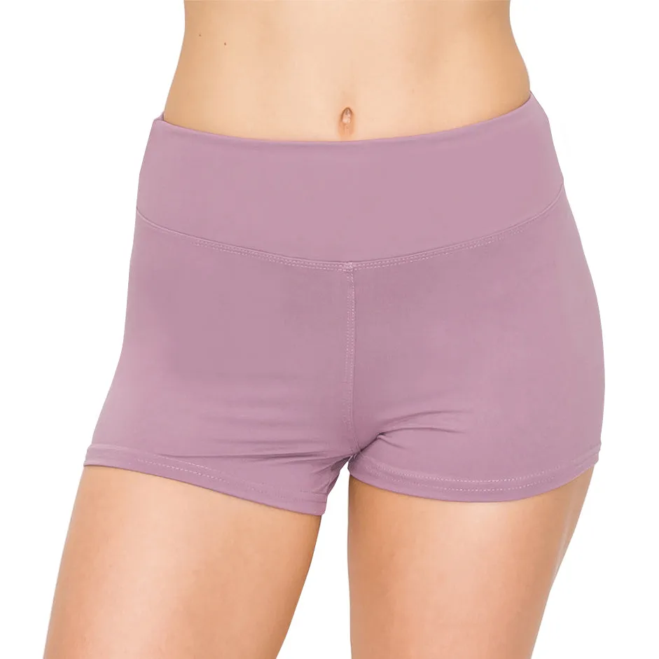 Workout Yoga Shorts - 3 Inch Waistband - Solid Colors *AMAZON BESTSELLER*