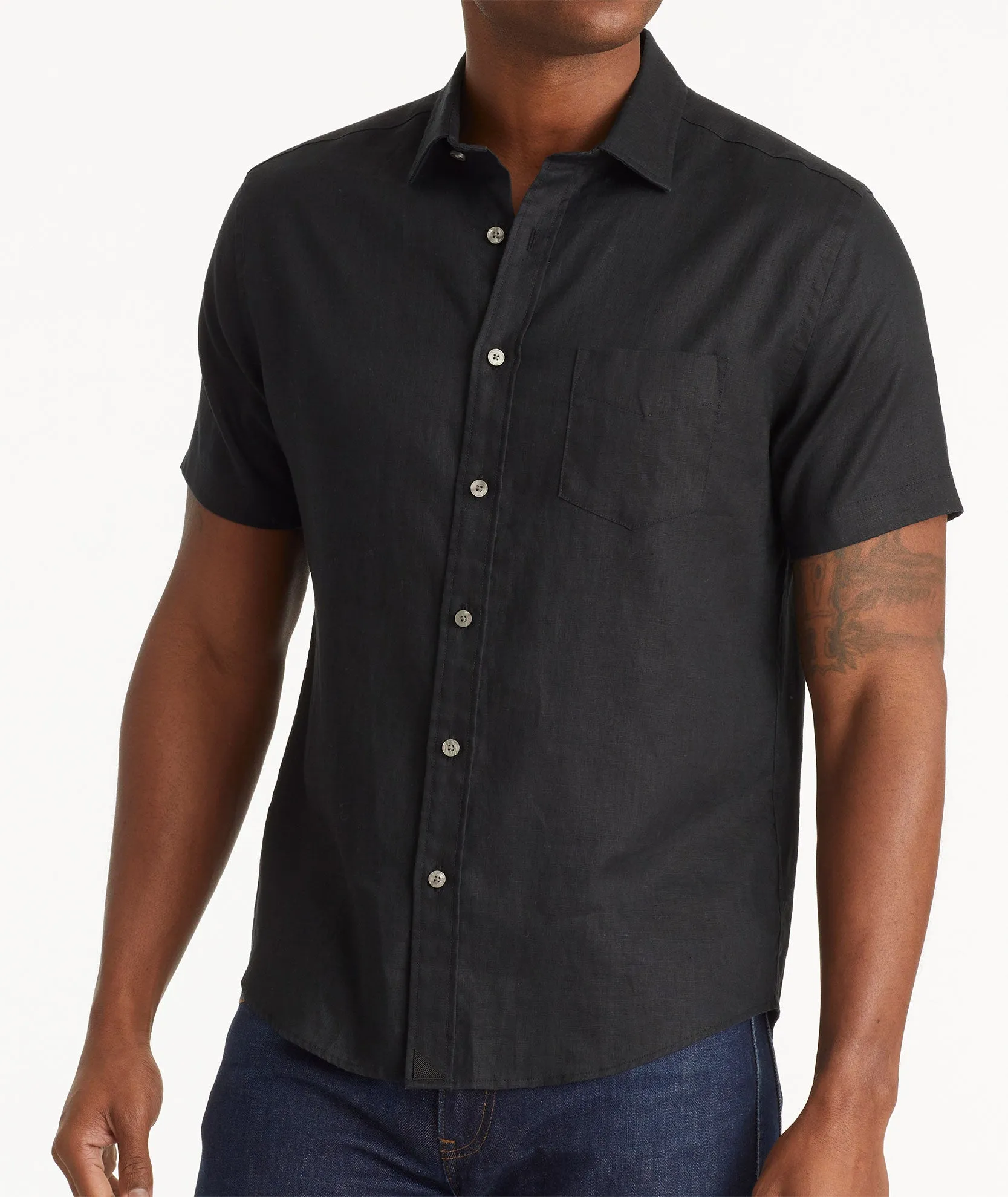 Wrinkle-Resistant Linen Short-Sleeve Cameron Shirt