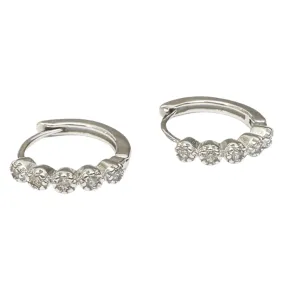 Zara Silver Huggie Earrings