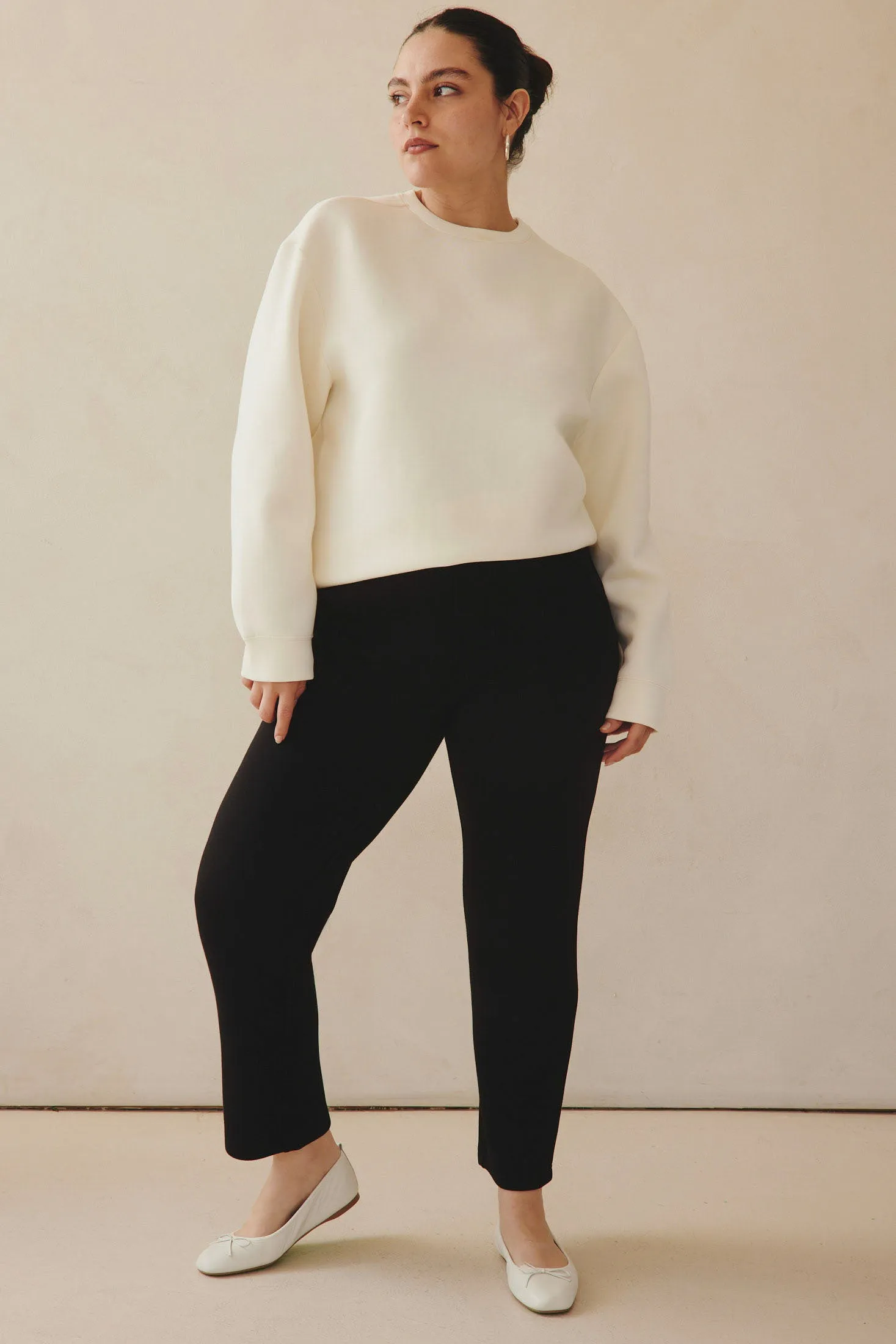 Zoom Crewneck Sweater  - Chalk